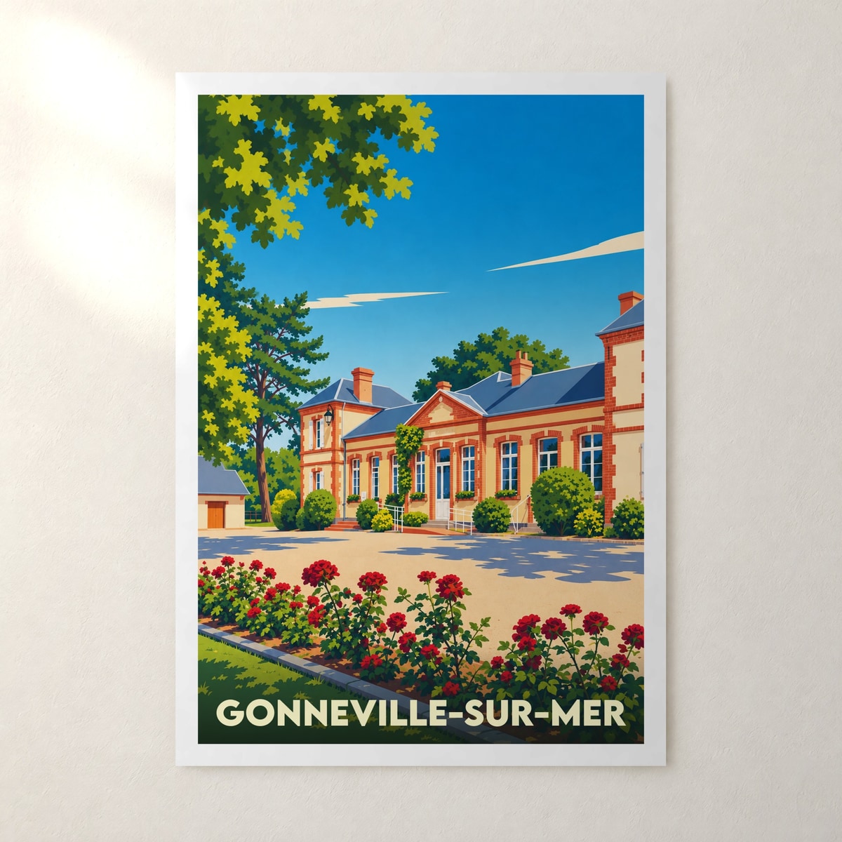 Affiche Gonneville-sur-Mer – sans cadre, accrochée au mur