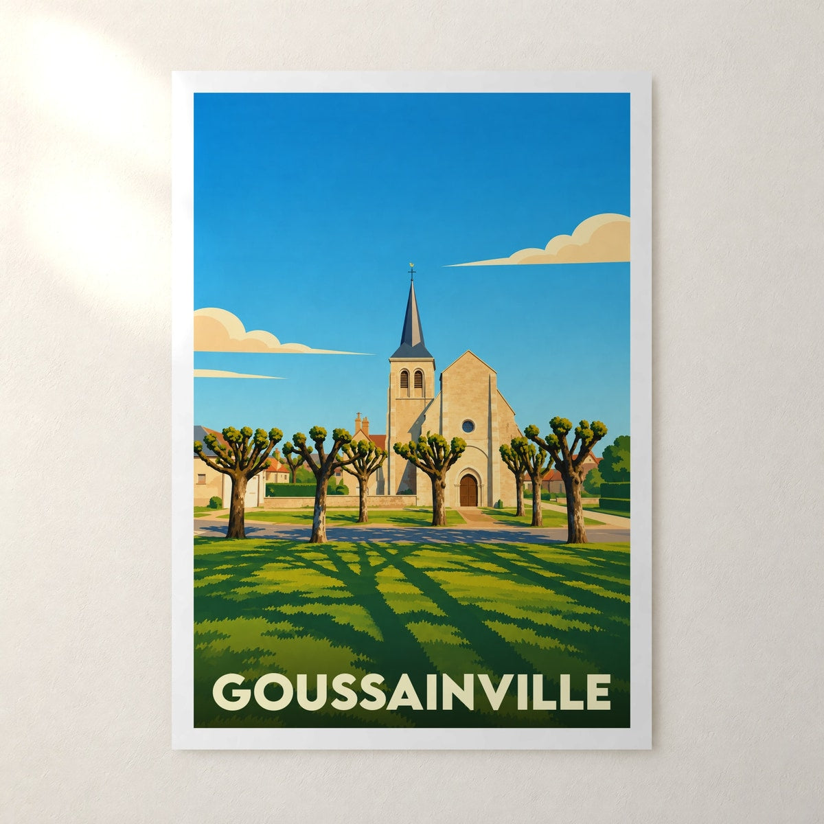 Affiche Goussainville (Eure-et-Loir) – sans cadre, accrochée au mur