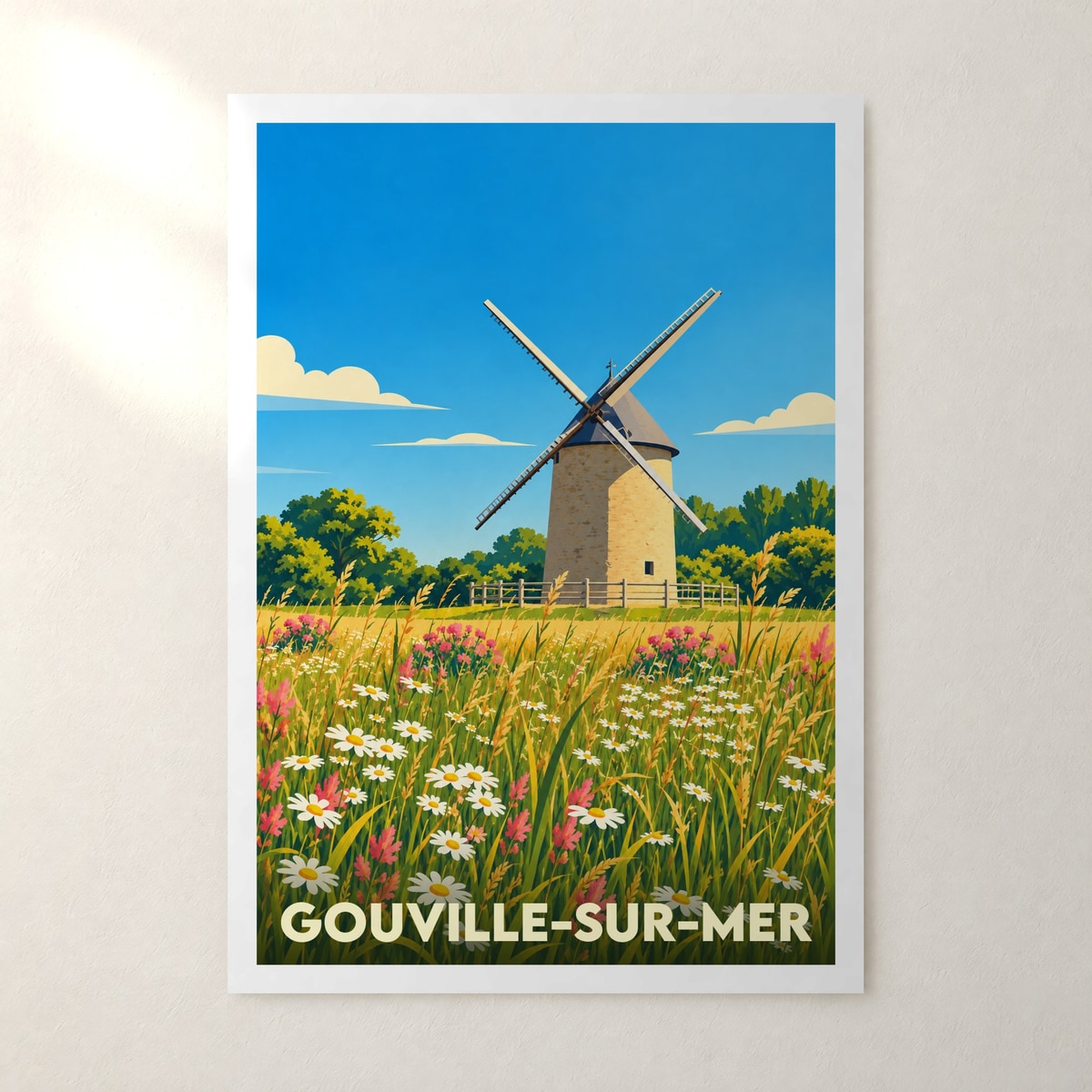 Affiche Gouville-sur-Mer – sans cadre, accrochée au mur
