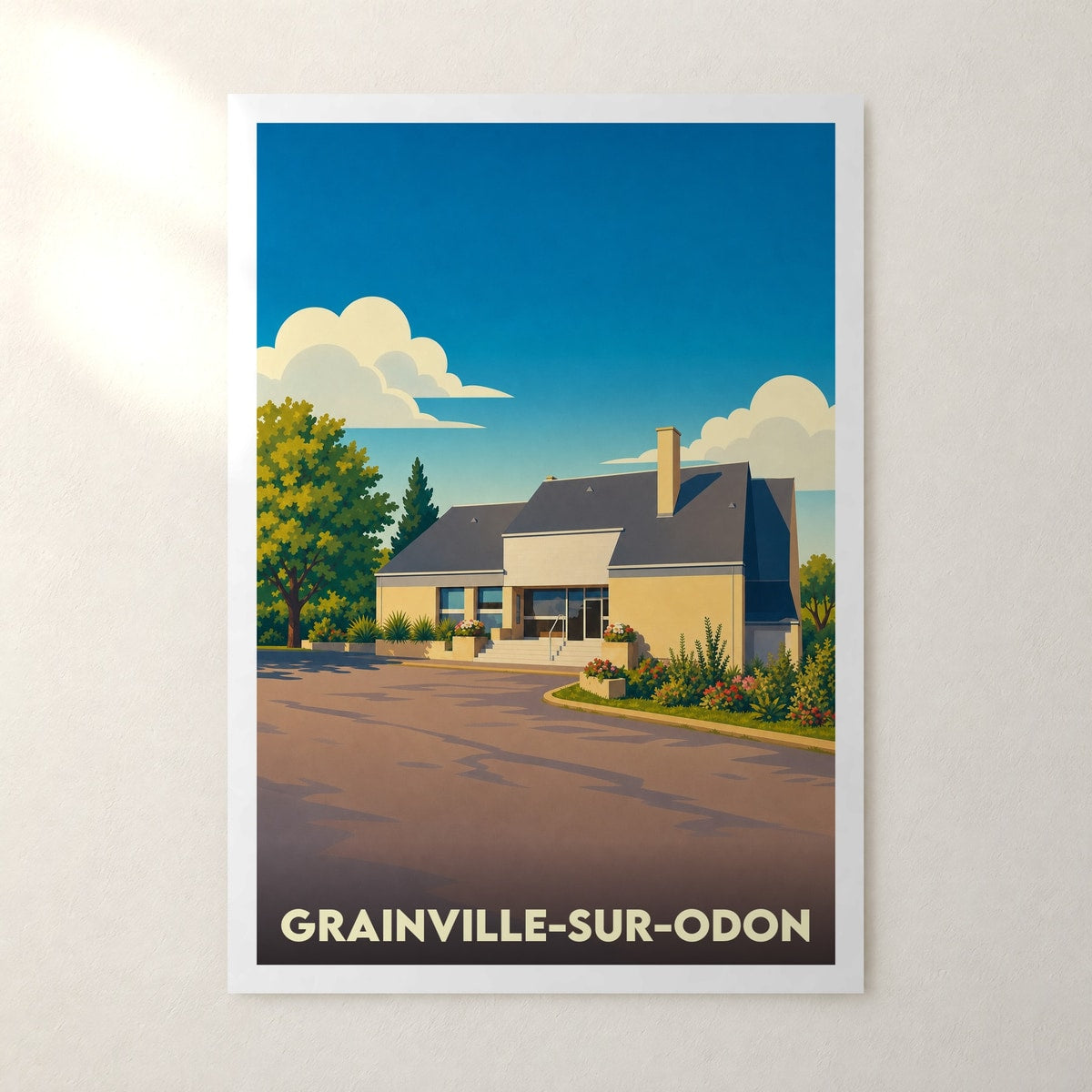 Affiche Grainville-sur-Odon – sans cadre, accrochée au mur