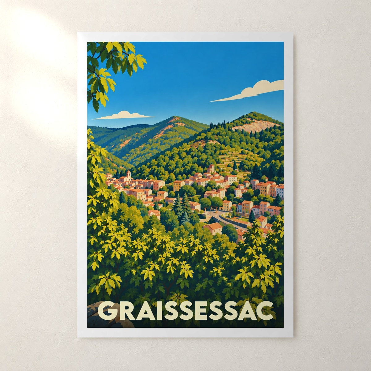 Affiche Graissessac – sans cadre, accrochée au mur