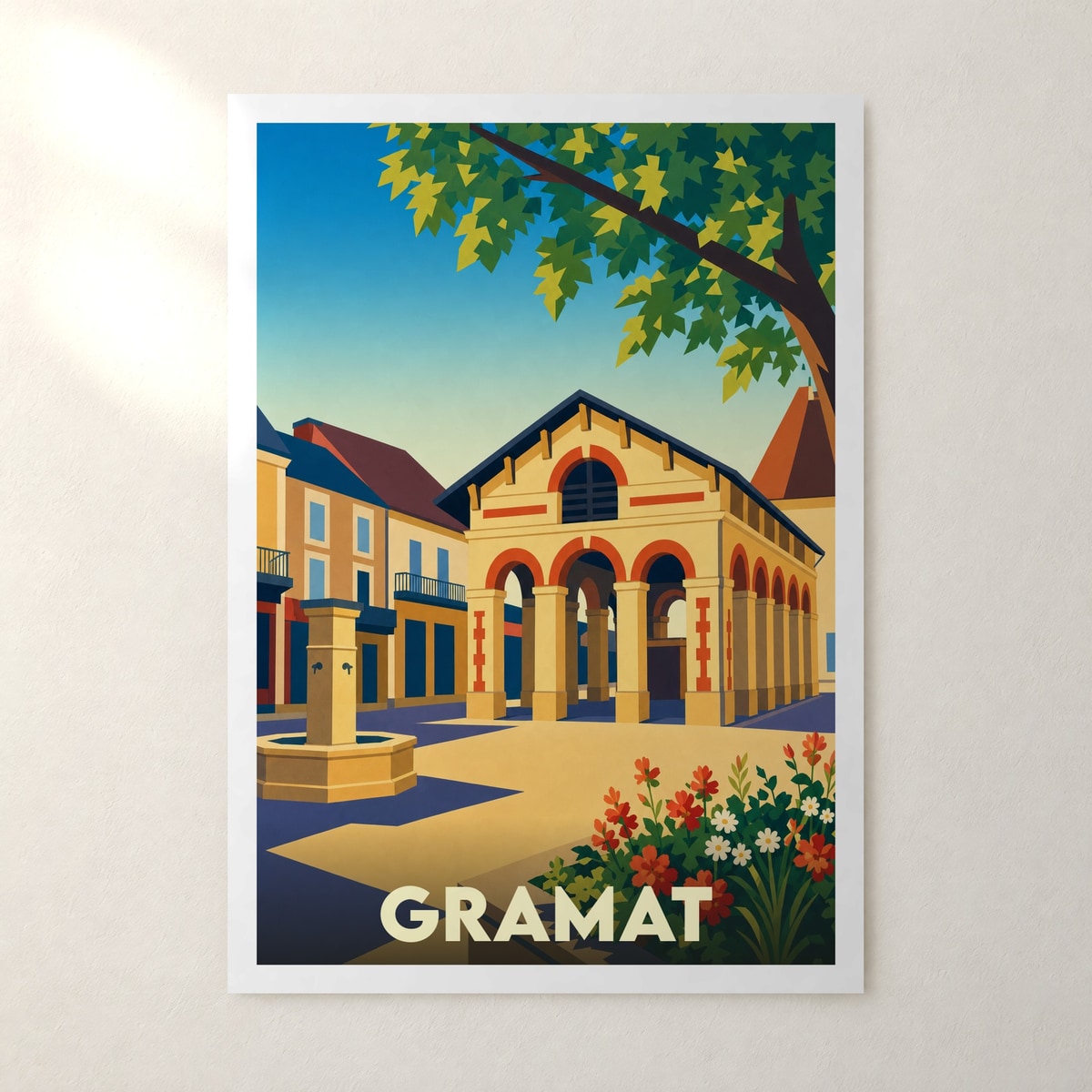 Affiche Gramat – sans cadre, accrochée au mur