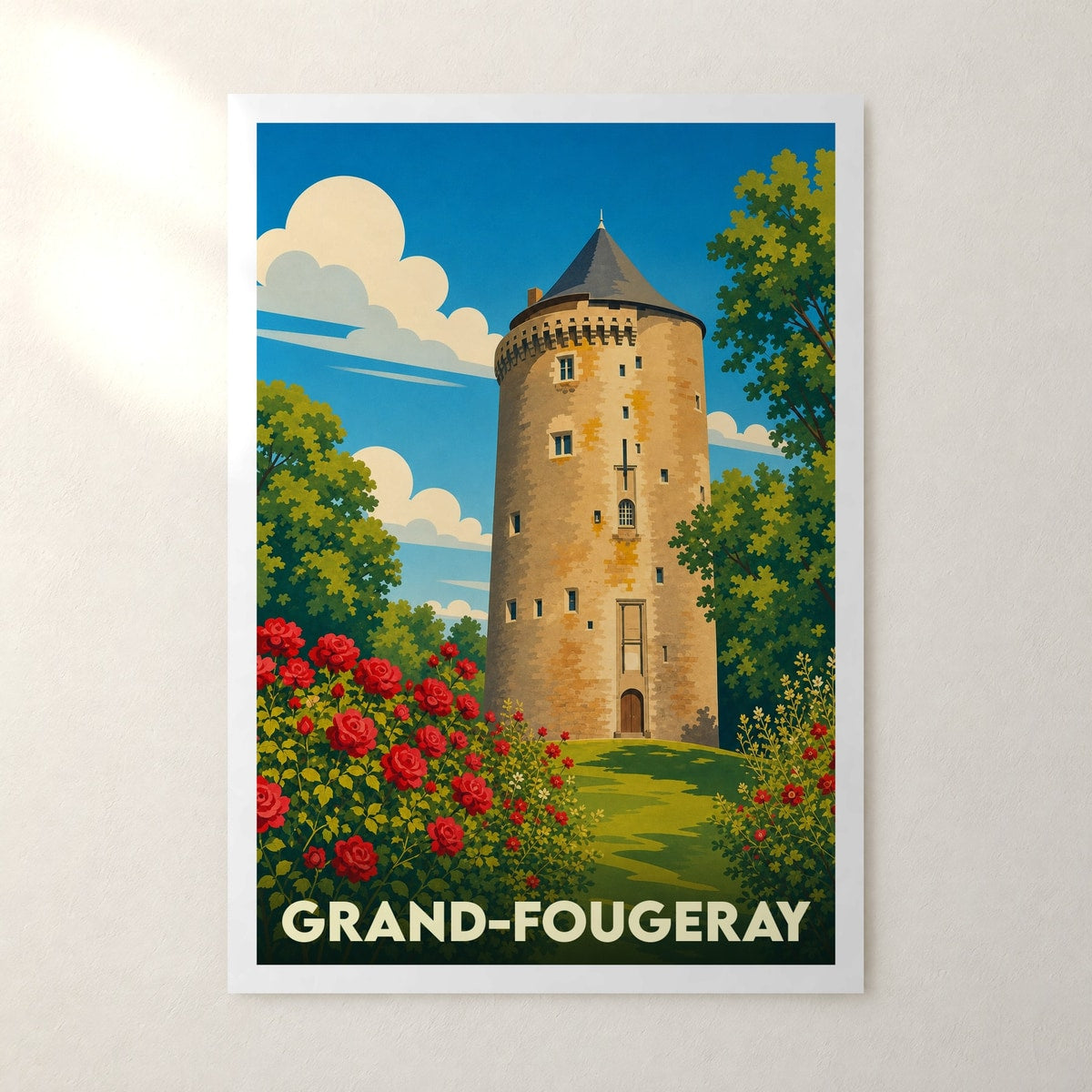 Affiche Grand-Fougeray – sans cadre, accrochée au mur