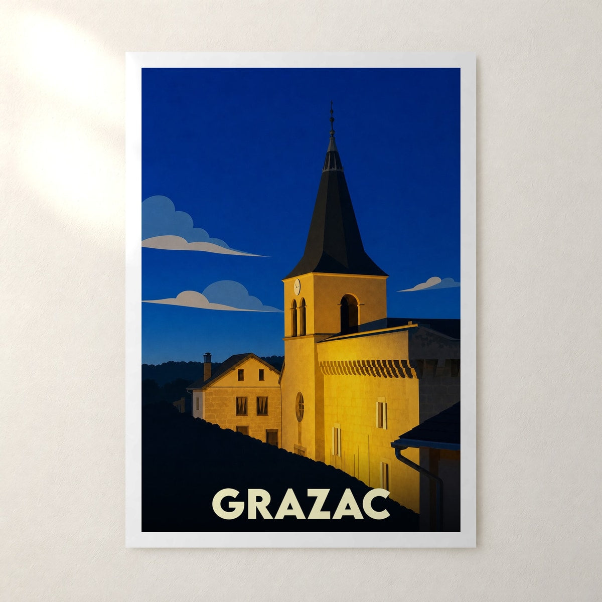 Affiche Grazac – sans cadre, accrochée au mur
