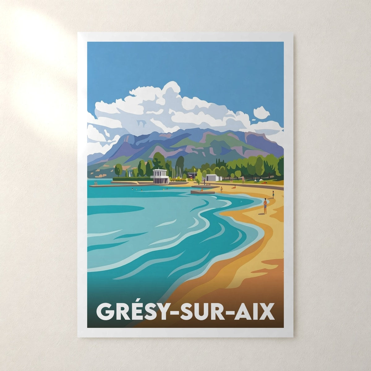 Affiche Grésy-sur-Aix – sans cadre, accrochée au mur