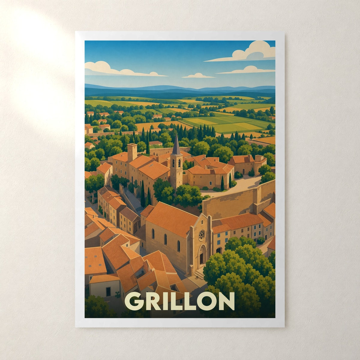 Affiche Grillon – sans cadre, accrochée au mur