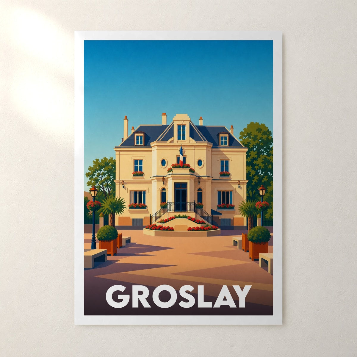 Affiche Groslay – sans cadre, accrochée au mur