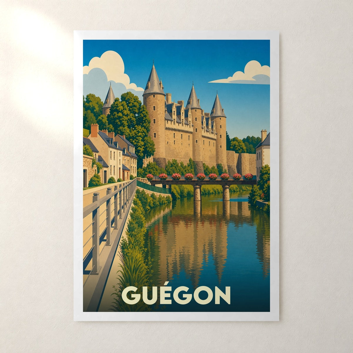 Affiche Guégon – sans cadre, accrochée au mur