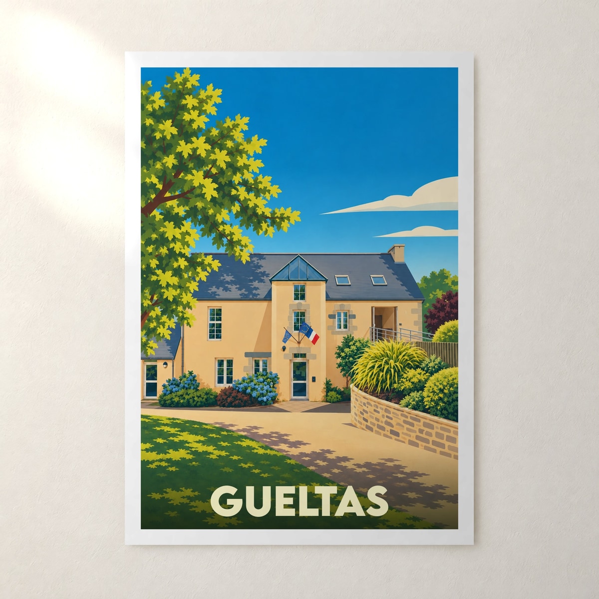 Affiche Gueltas – sans cadre, accrochée au mur