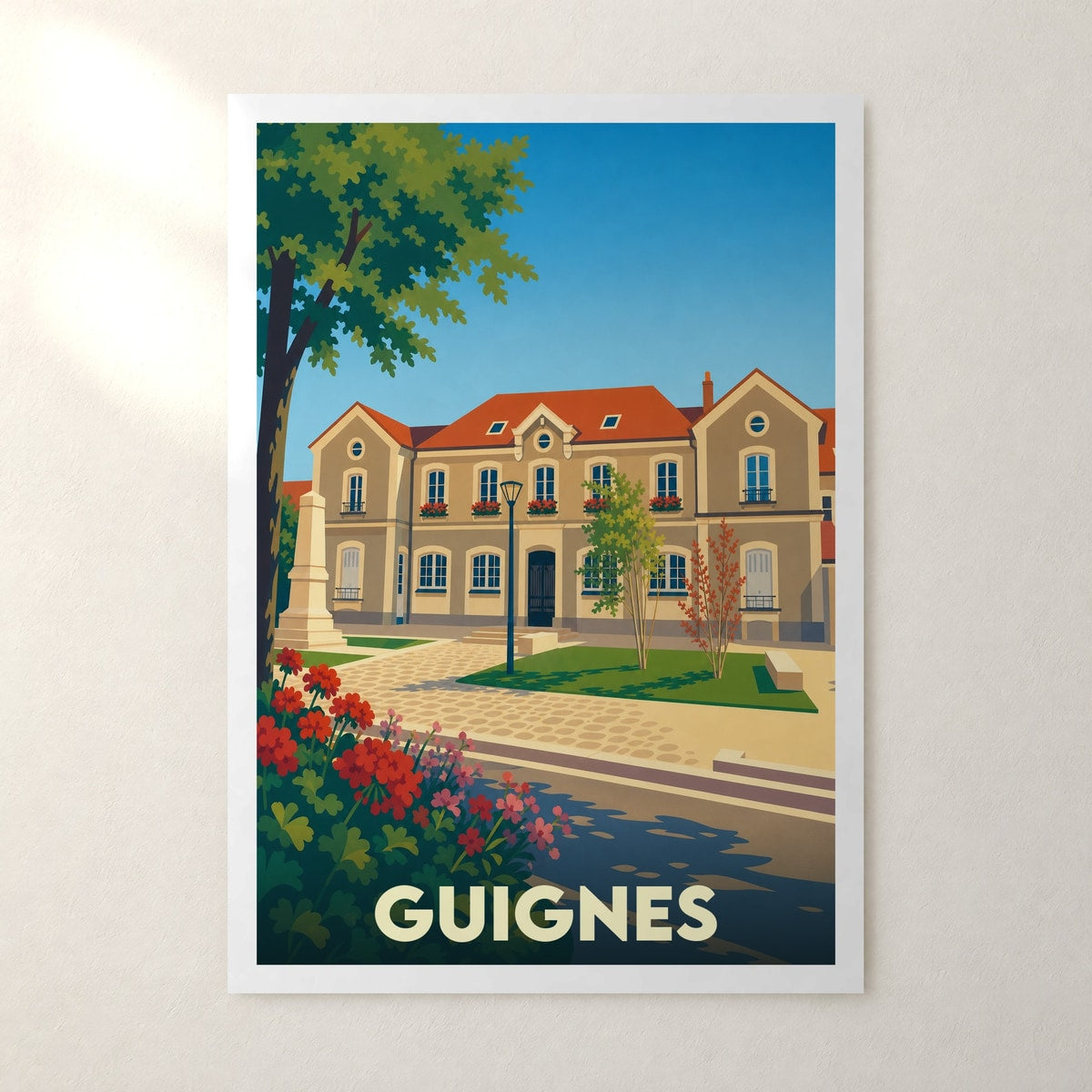 Affiche Guignes – sans cadre, accrochée au mur