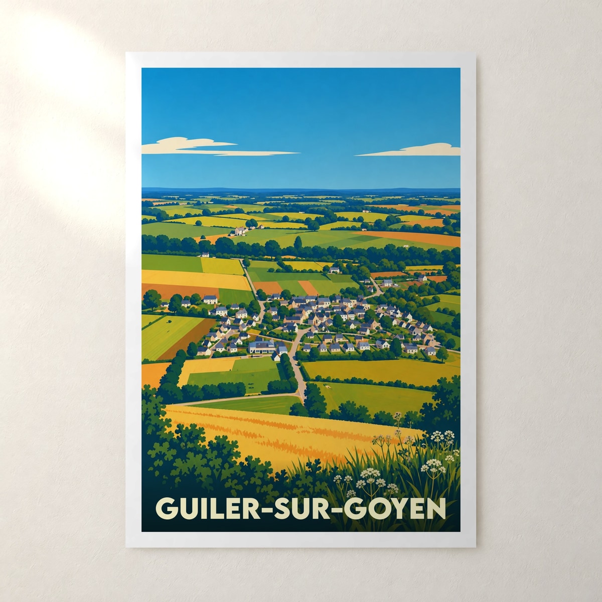 Affiche Guiler-sur-Goyen – sans cadre, accrochée au mur