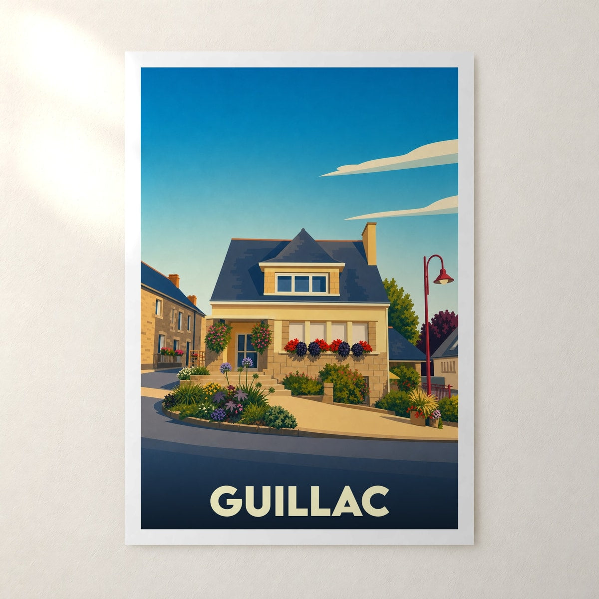 Affiche Guillac – sans cadre, accrochée au mur