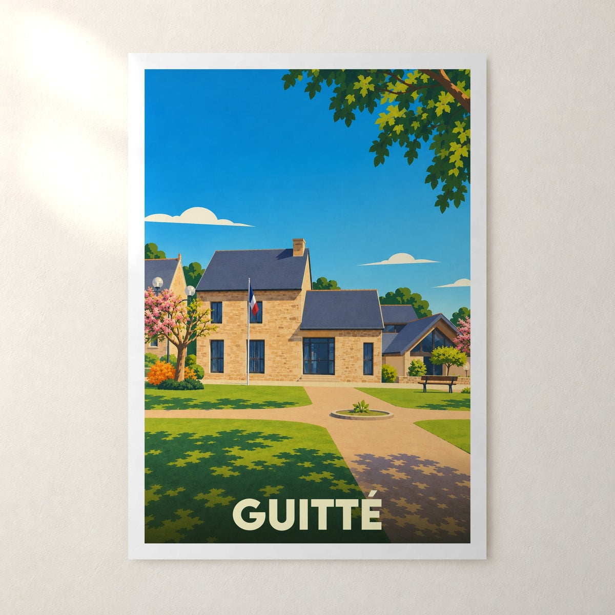 Affiche Guitté – sans cadre, accrochée au mur