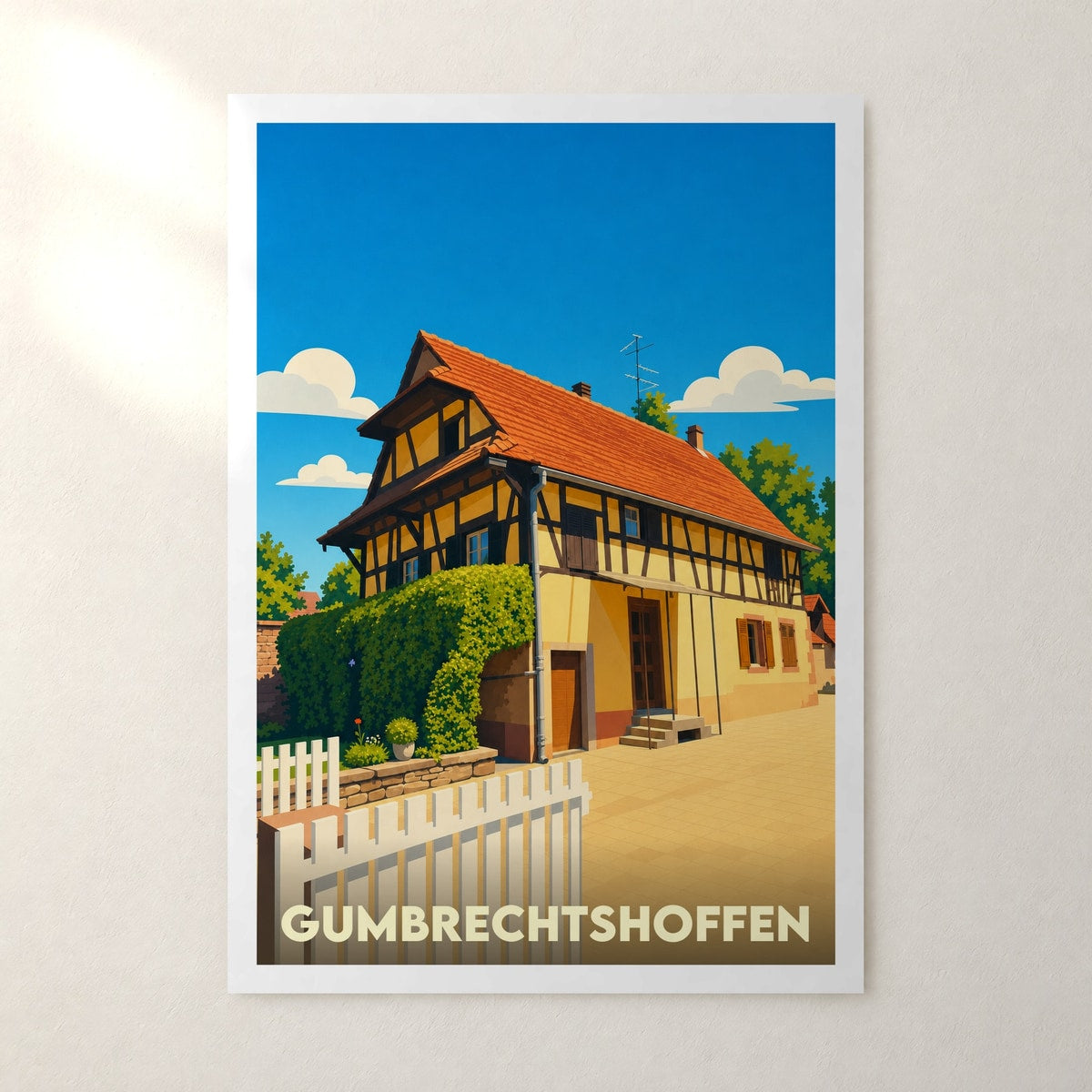 Affiche Gumbrechtshoffen – sans cadre, accrochée au mur