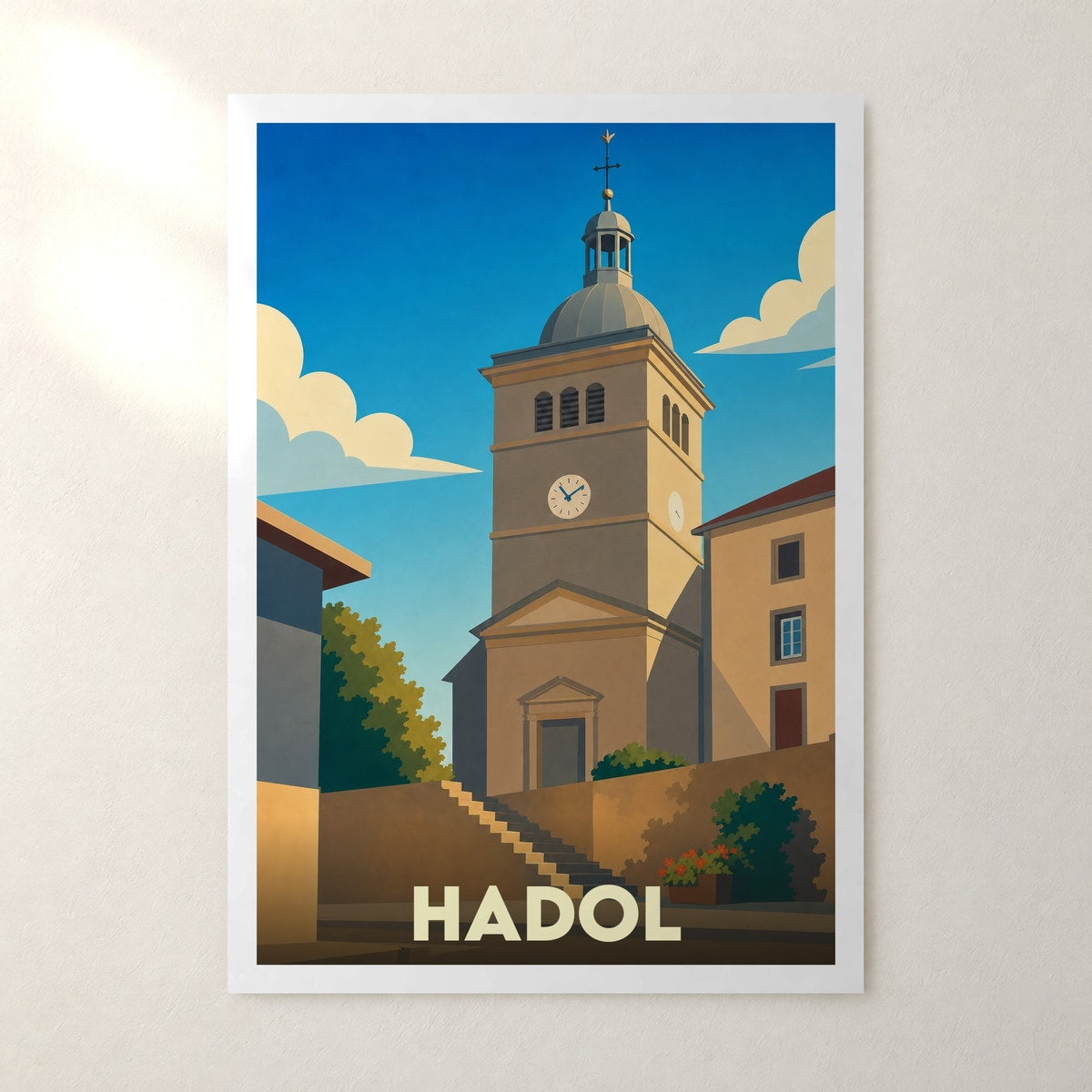 Affiche Hadol – sans cadre, accrochée au mur