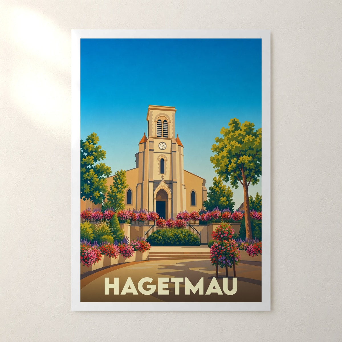 Affiche Hagetmau – sans cadre, accrochée au mur