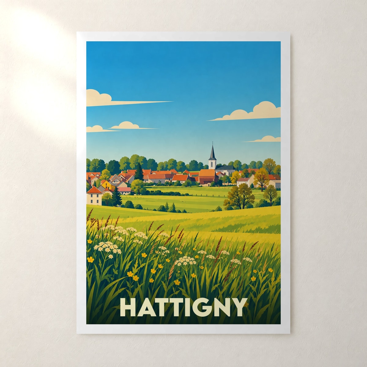 Affiche Hattigny – sans cadre, accrochée au mur