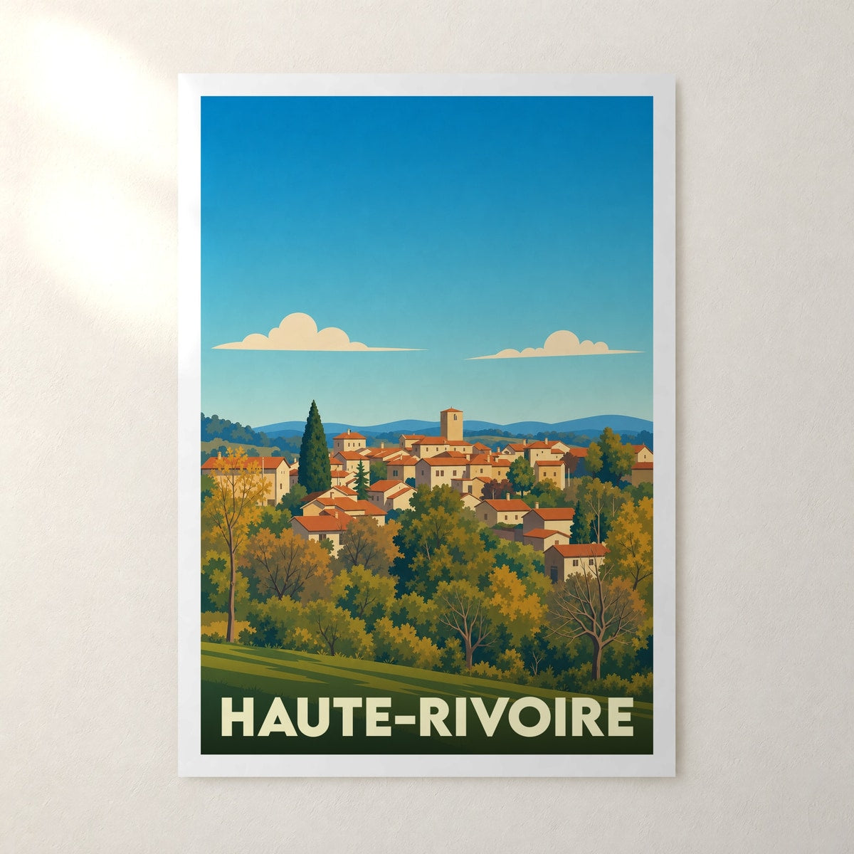 Affiche Haute-Rivoire – sans cadre, accrochée au mur