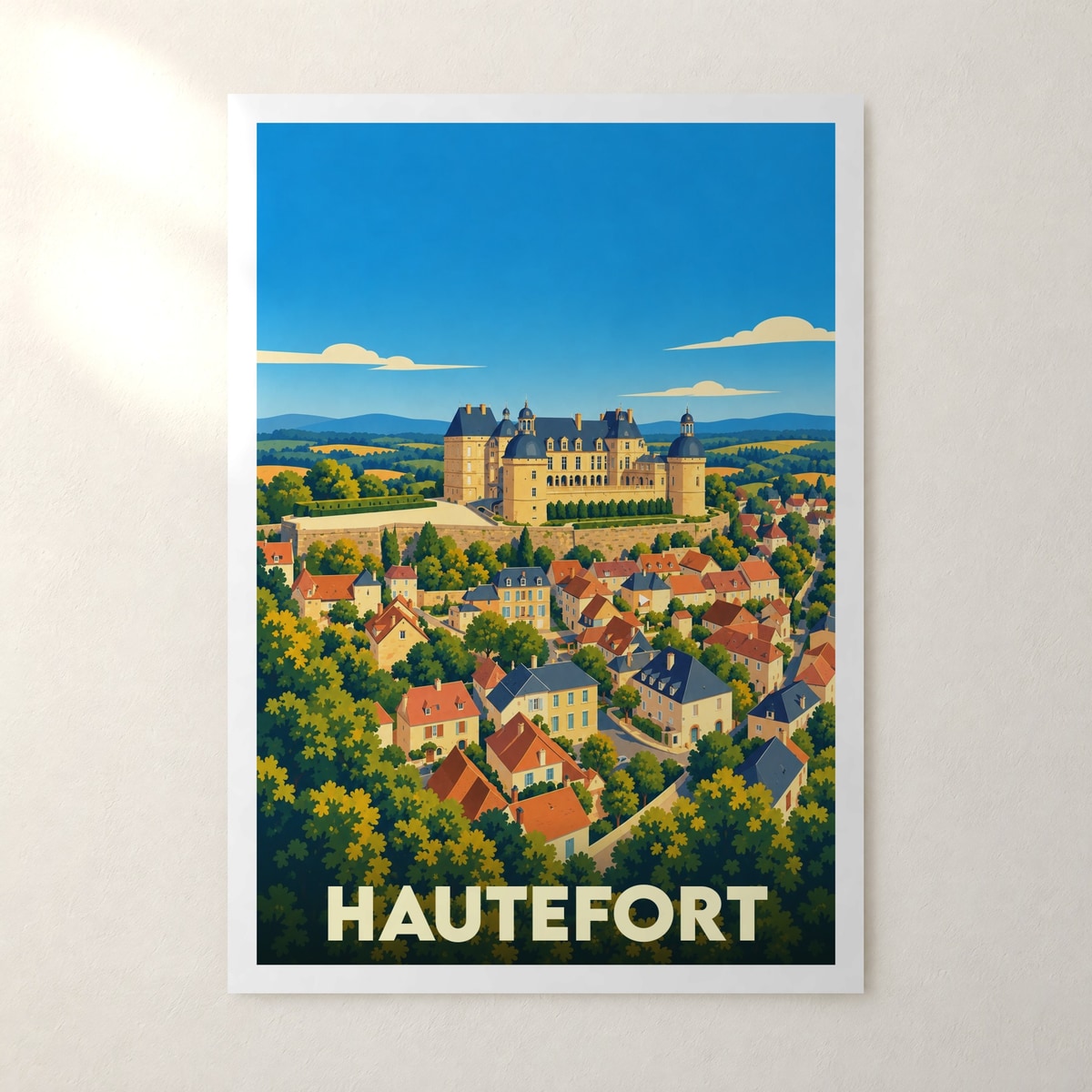 Affiche Hautefort – sans cadre, accrochée au mur