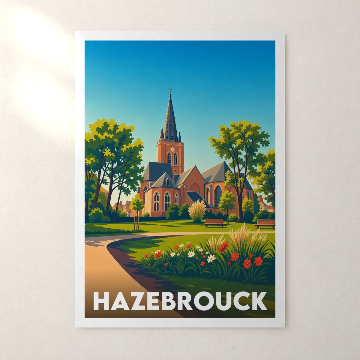 Affiche Hazebrouck – sans cadre, accrochée au mur