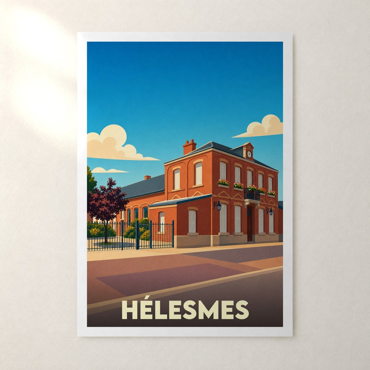 Affiche Hélesmes – sans cadre, accrochée au mur