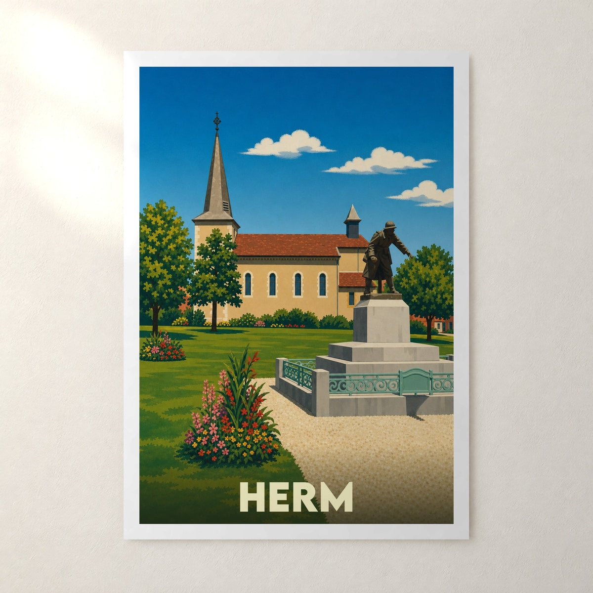 Affiche Herm – sans cadre, accrochée au mur
