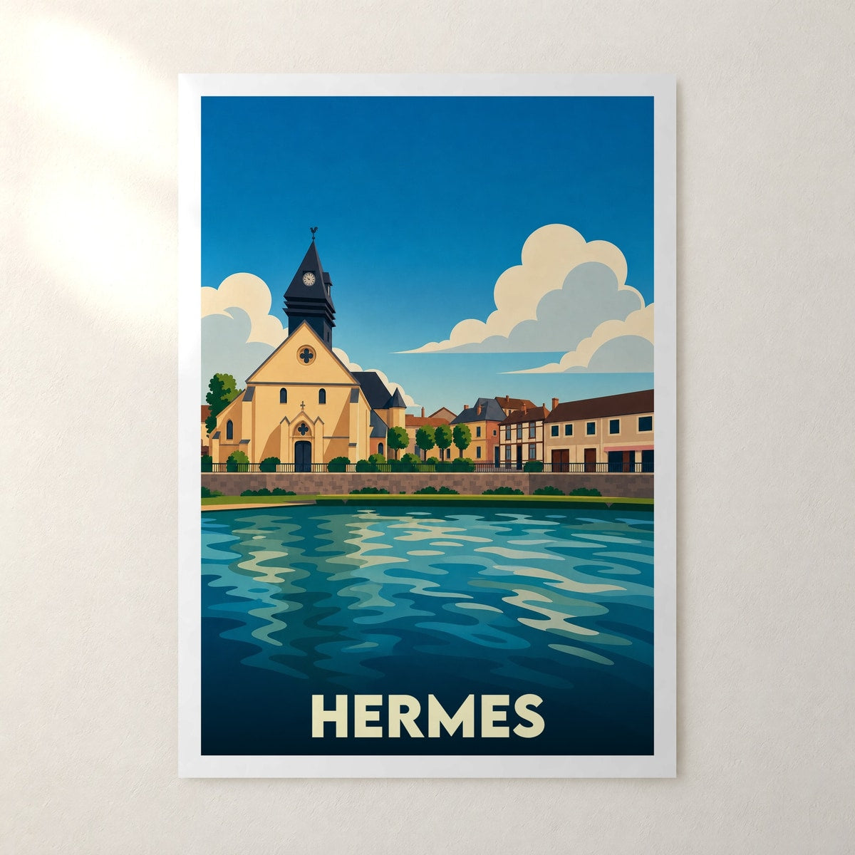 Affiche Hermes – sans cadre, accrochée au mur