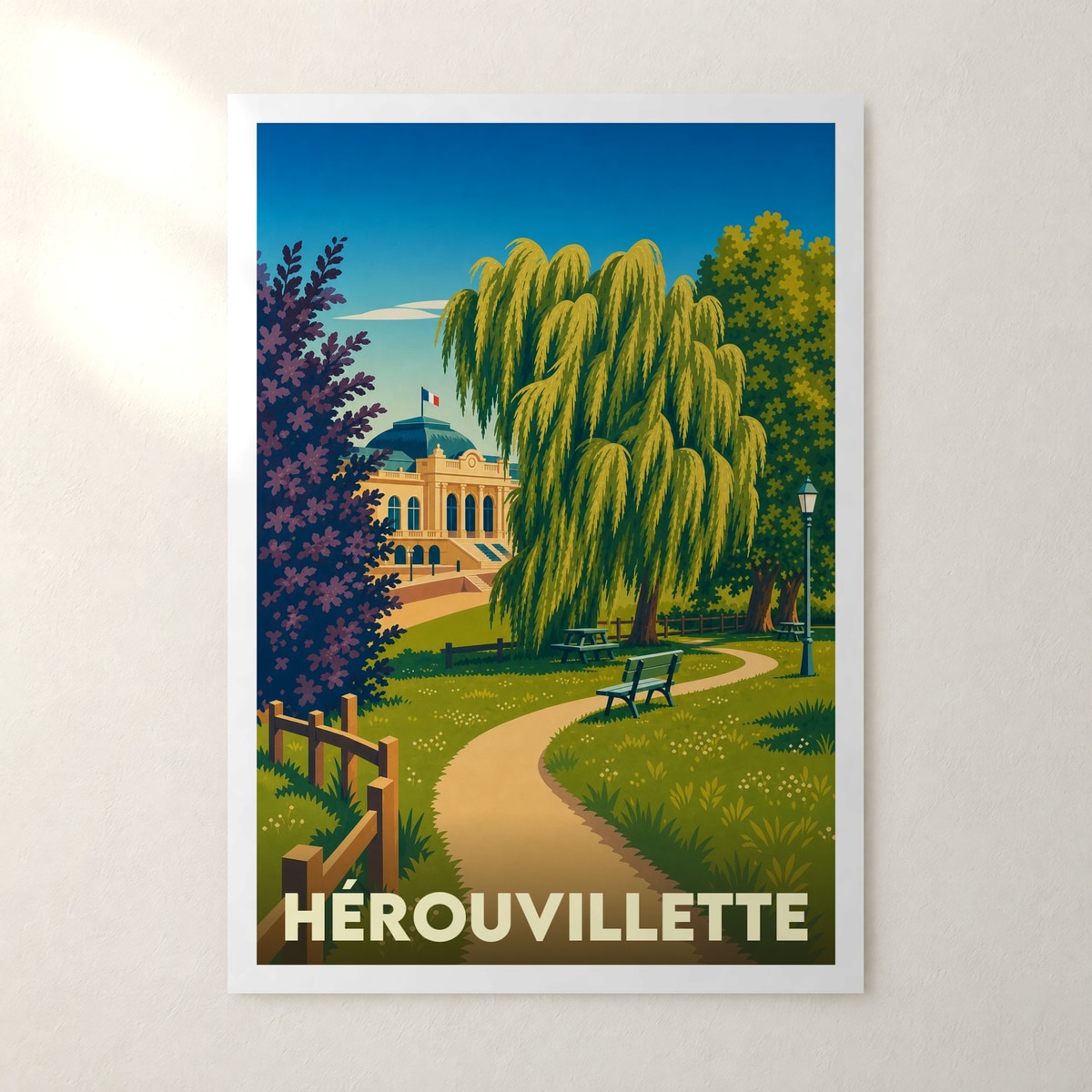 Affiche Hérouvillette – sans cadre, accrochée au mur