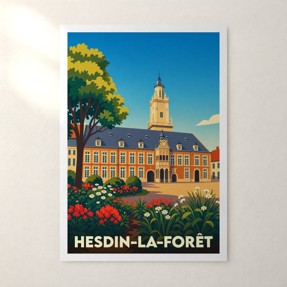 Affiche Hesdin-la-Forêt – sans cadre, accrochée au mur