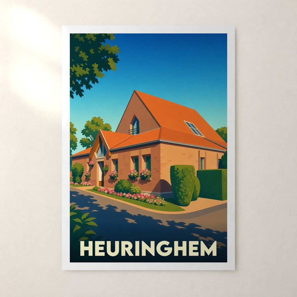 Affiche Heuringhem – sans cadre, accrochée au mur