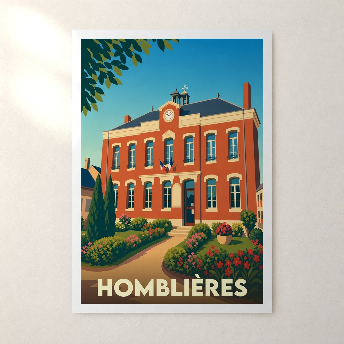 Affiche Homblières – sans cadre, accrochée au mur