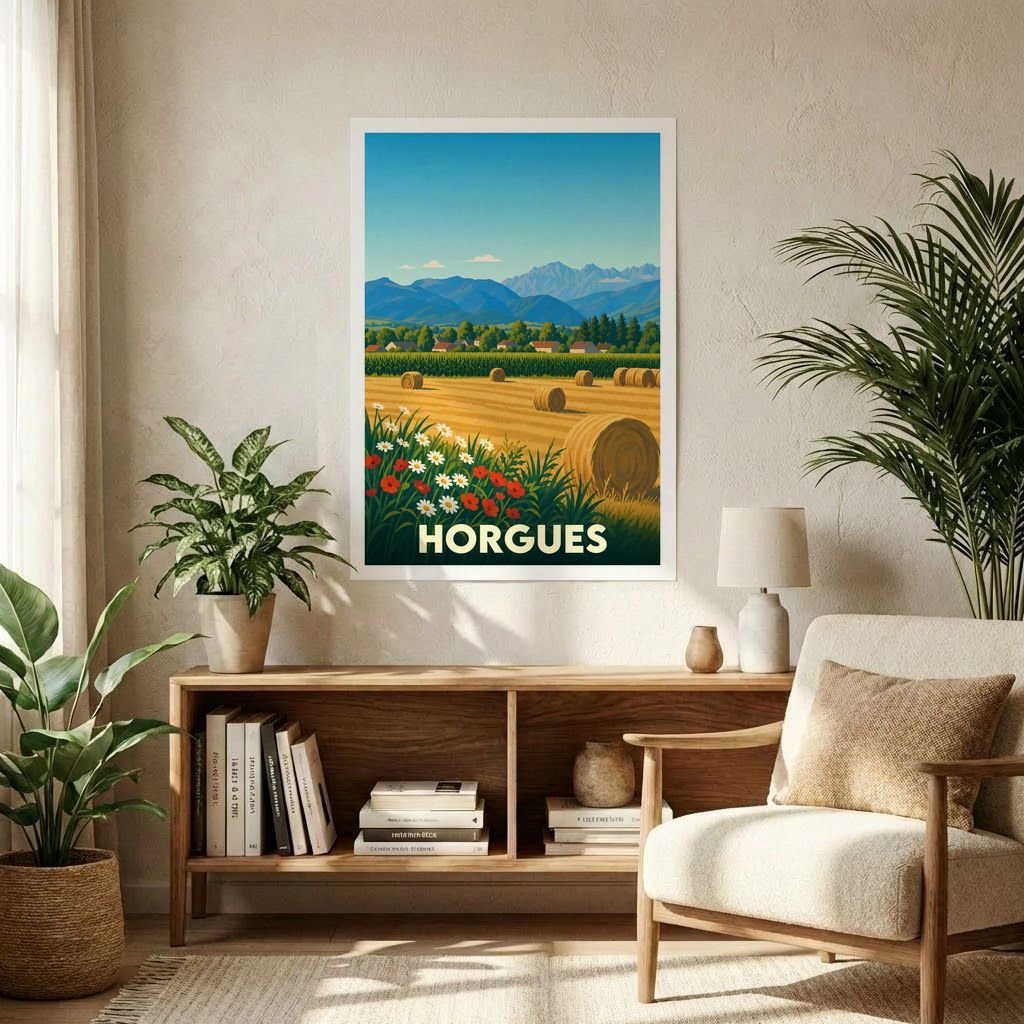 Affiche A1 (59,4 x 84,1 cm) Sans cadre souvenir de Horgues