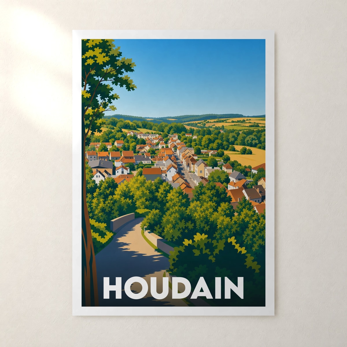 Affiche Houdain – sans cadre, accrochée au mur
