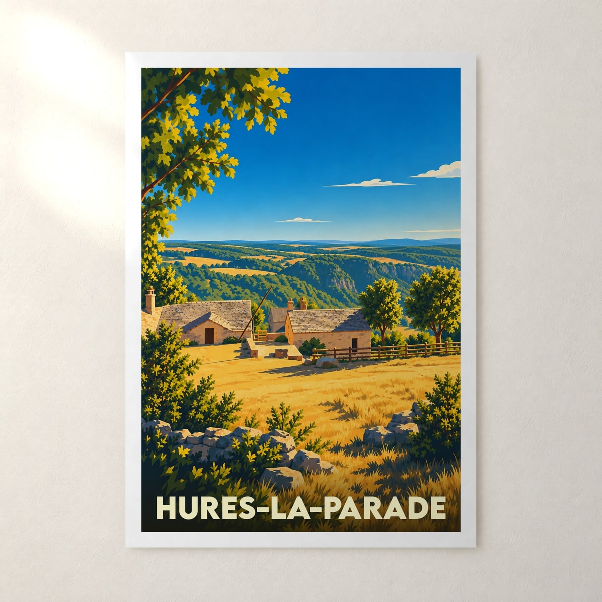 Affiche Hures-la-Parade – sans cadre, accrochée au mur