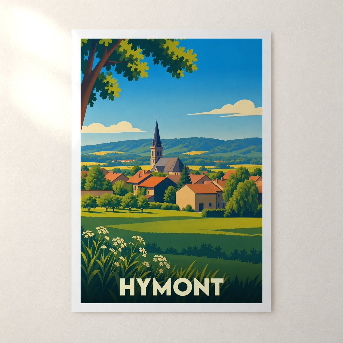 Affiche Hymont – sans cadre, accrochée au mur