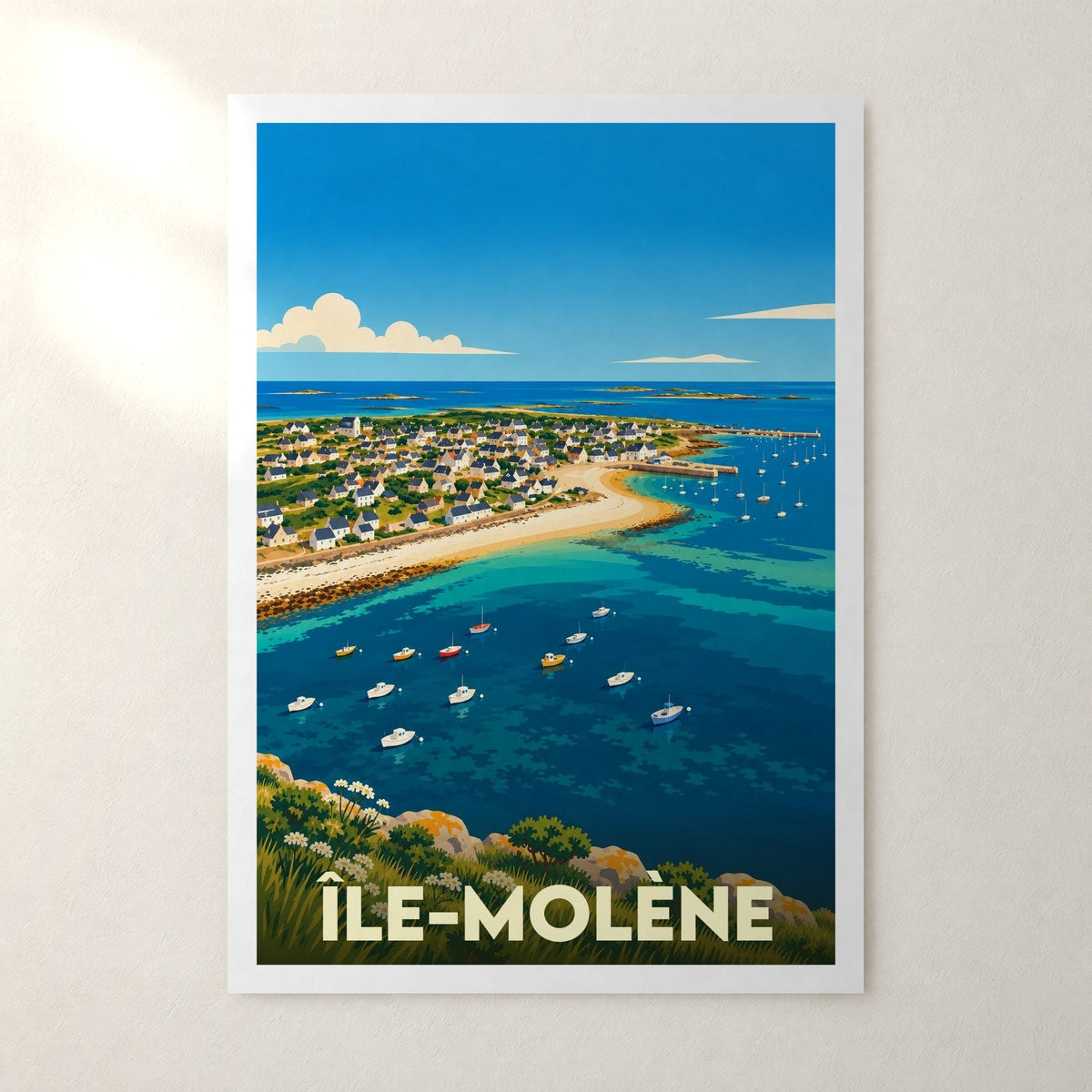 Affiche Île-Molène – sans cadre, accrochée au mur