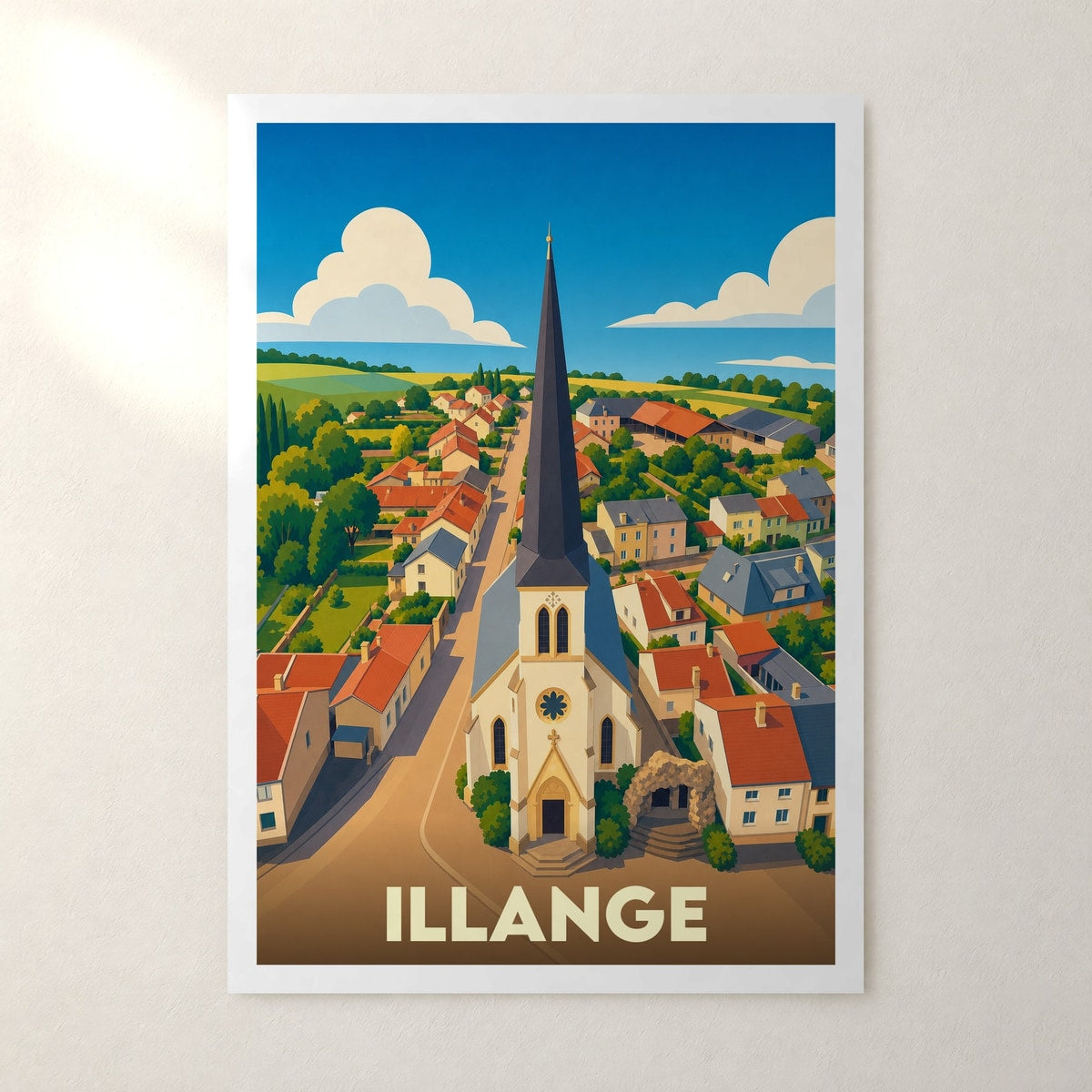 Affiche Illange – sans cadre, accrochée au mur