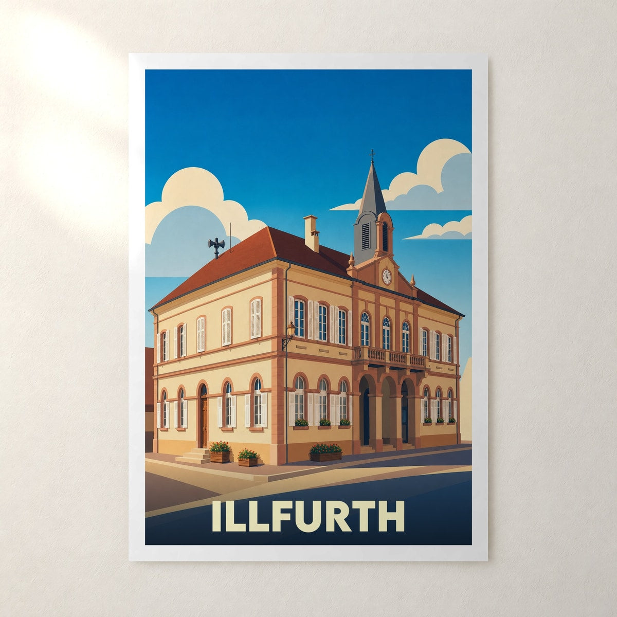 Affiche Illfurth – sans cadre, accrochée au mur
