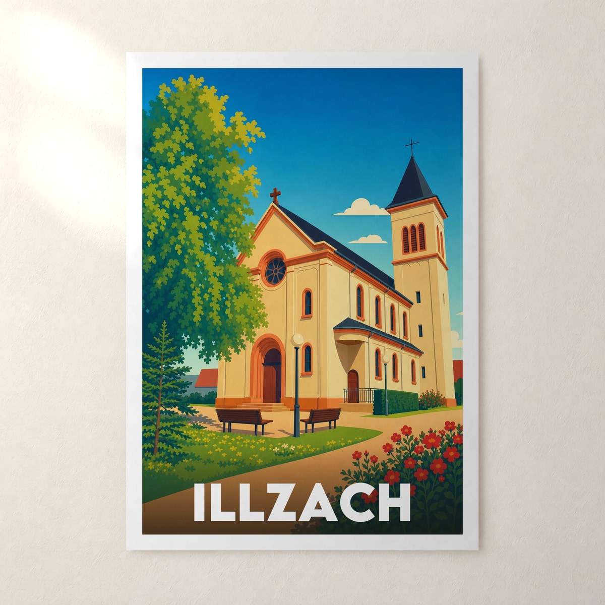 Affiche Illzach – sans cadre, accrochée au mur