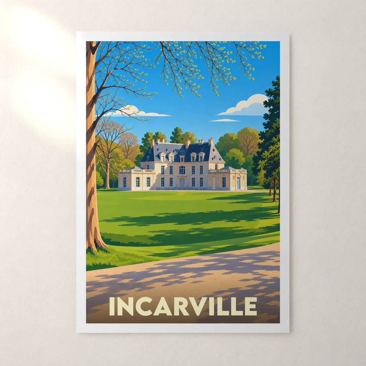 Affiche Incarville – sans cadre, accrochée au mur