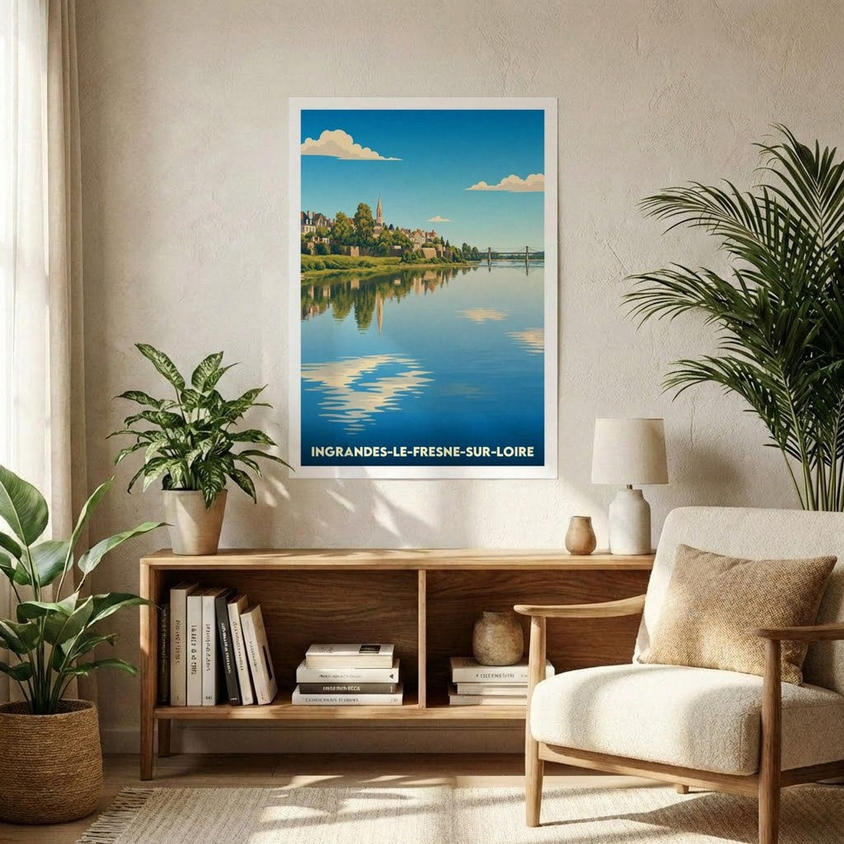 Affiche A1 (59,4 x 84,1 cm) Sans cadre souvenir de Ingrandes-le-Fresne-sur-Loire