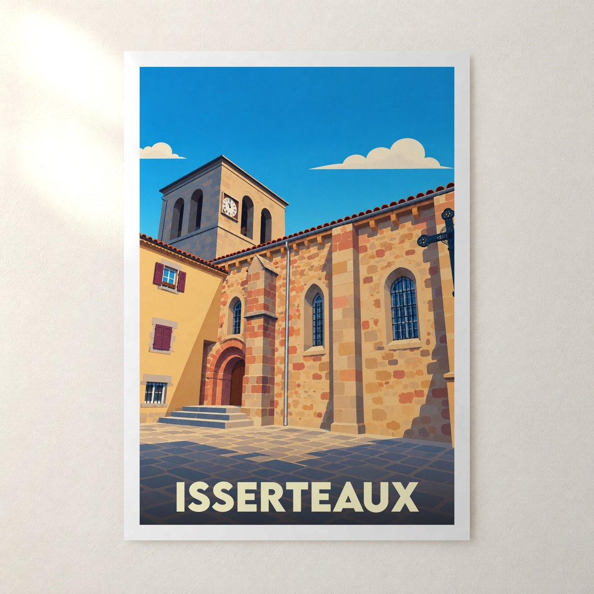 Affiche Isserteaux – sans cadre, accrochée au mur
