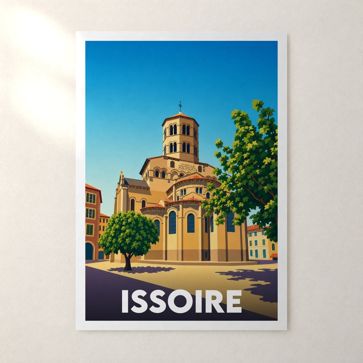 Affiche Issoire – sans cadre, accrochée au mur