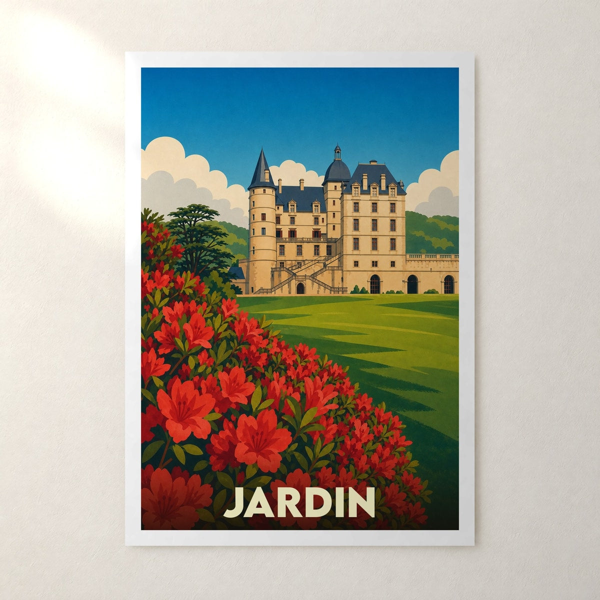 Affiche Jardin – sans cadre, accrochée au mur