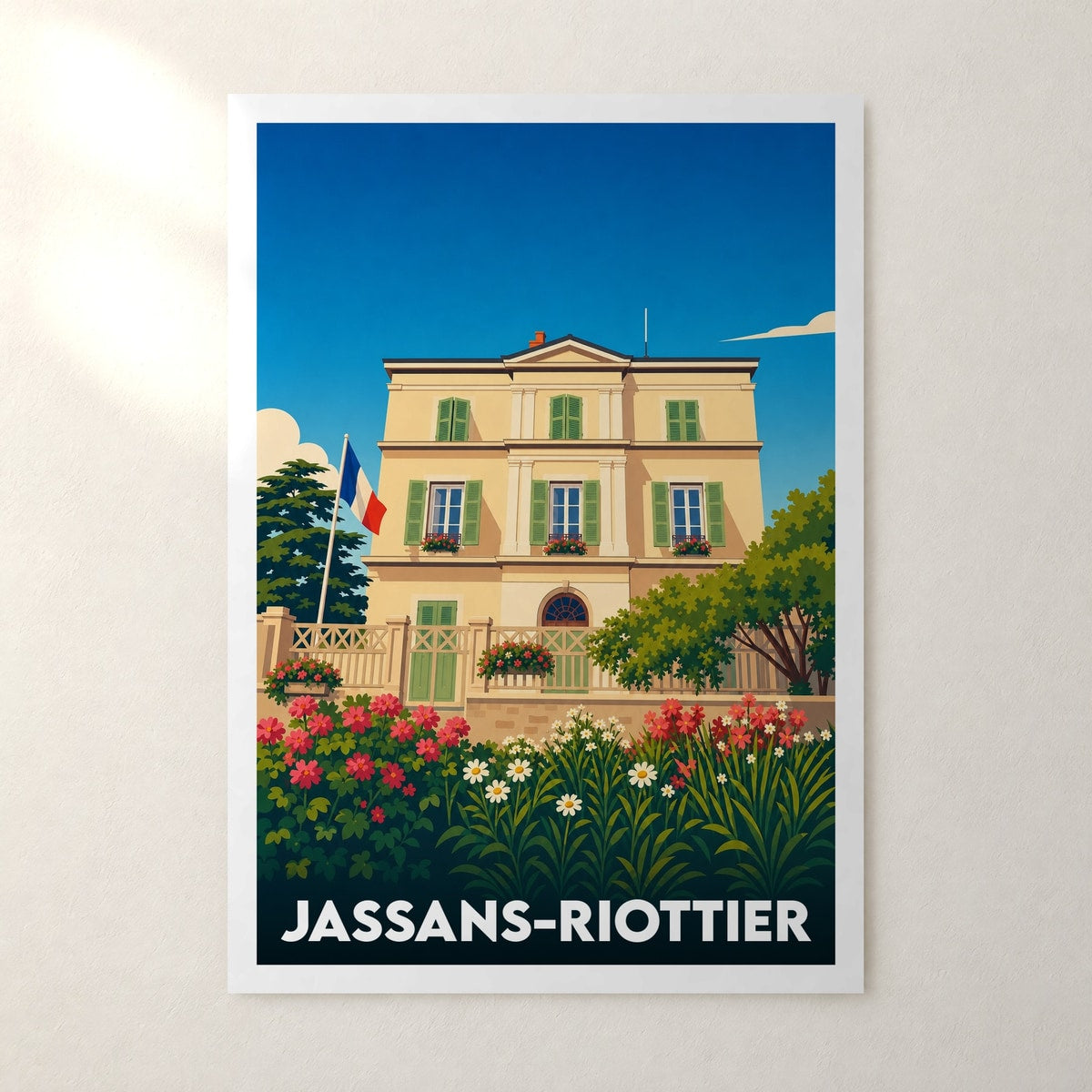 Affiche Jassans-Riottier – sans cadre, accrochée au mur