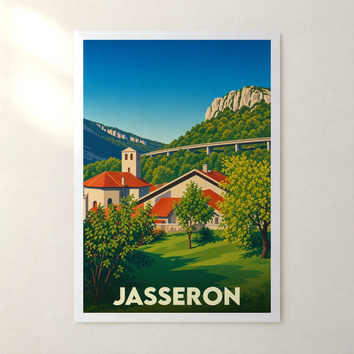 Affiche Jasseron – sans cadre, accrochée au mur
