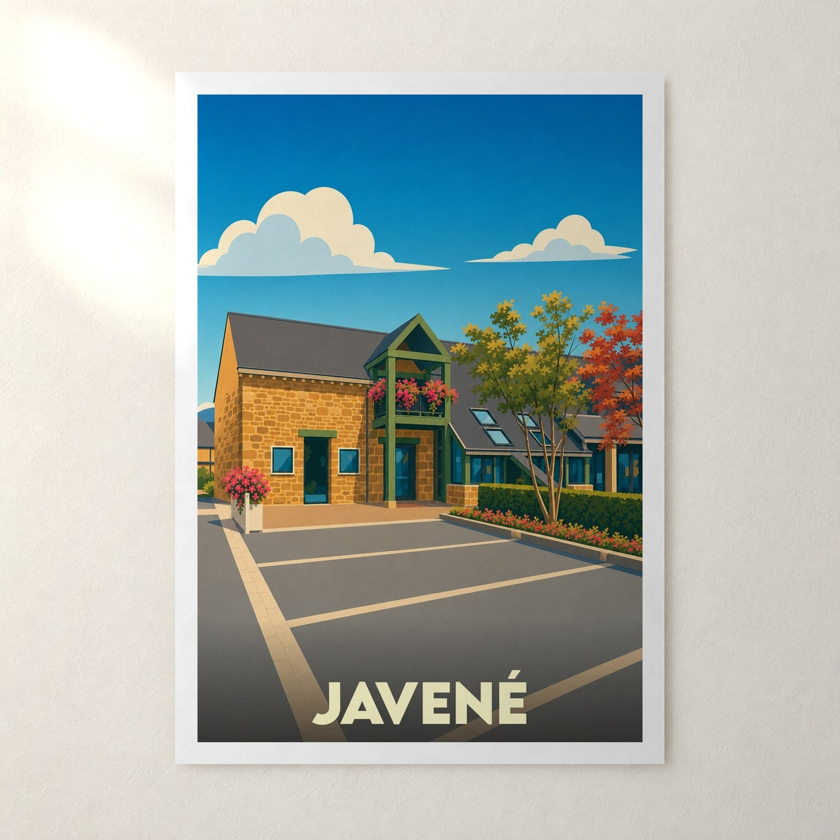 Affiche Javené – sans cadre, accrochée au mur