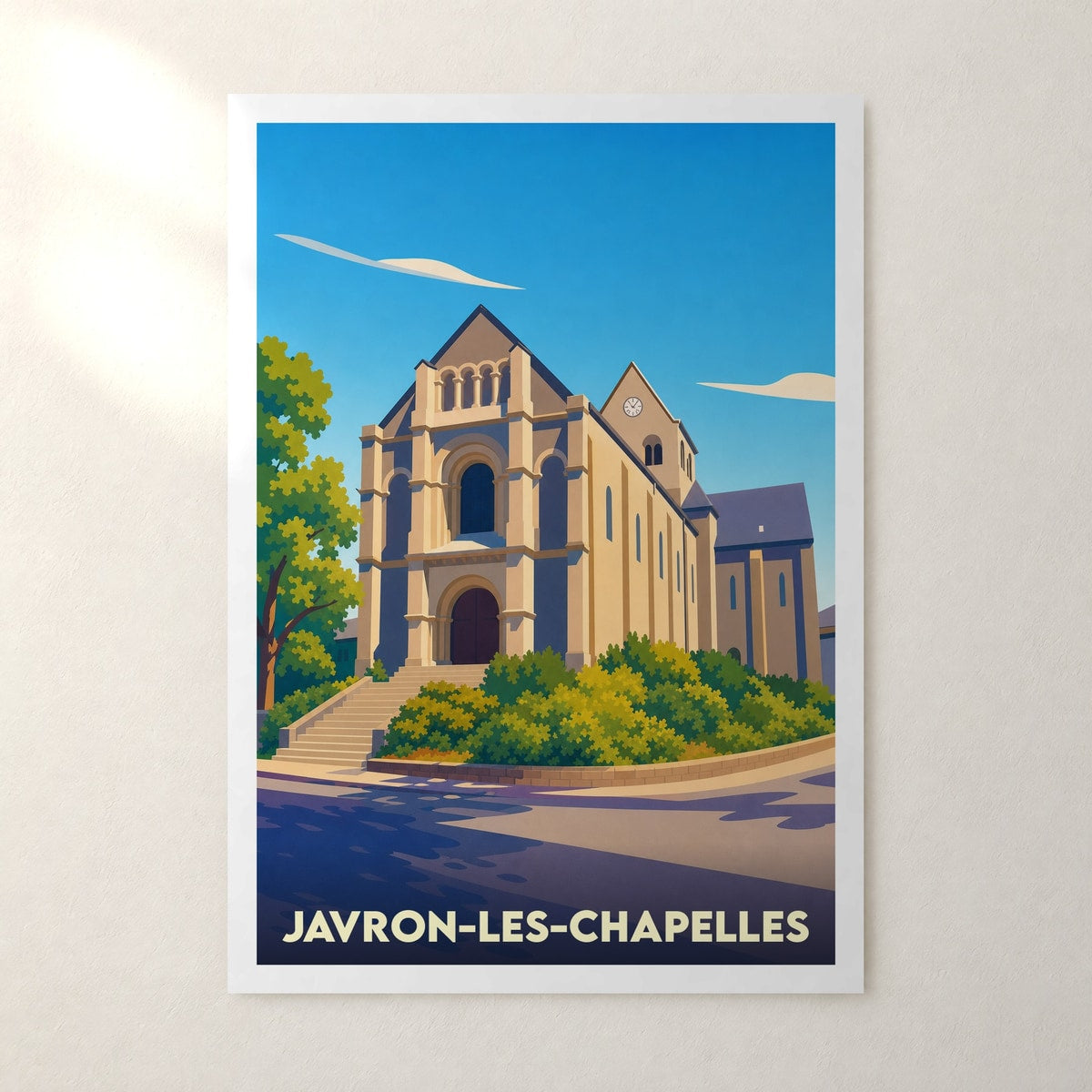 Affiche Javron-les-Chapelles – sans cadre, accrochée au mur