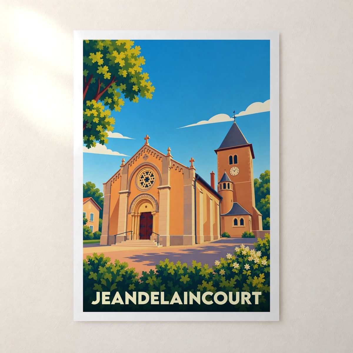 Affiche Jeandelaincourt – sans cadre, accrochée au mur