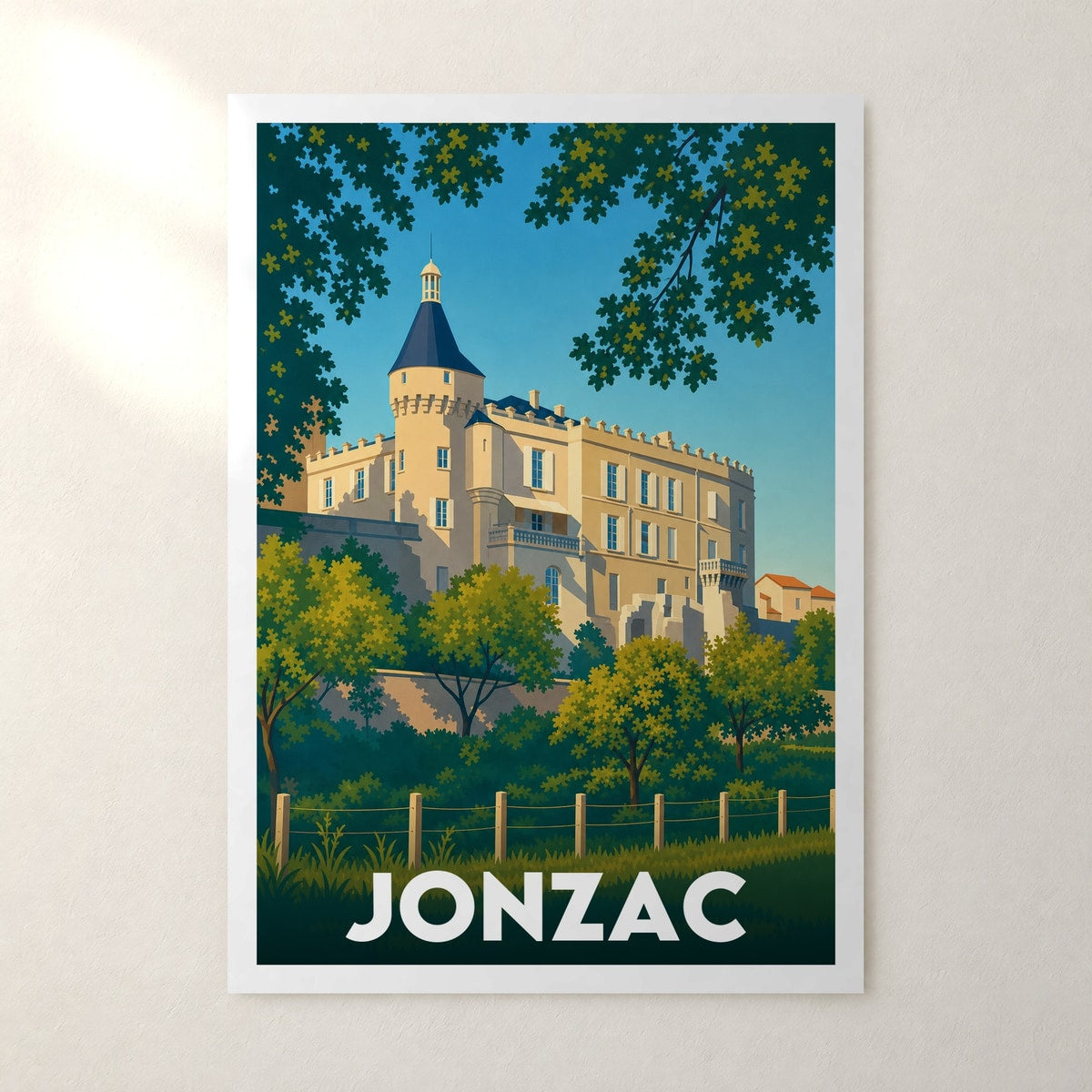 Affiche Jonzac – sans cadre, accrochée au mur